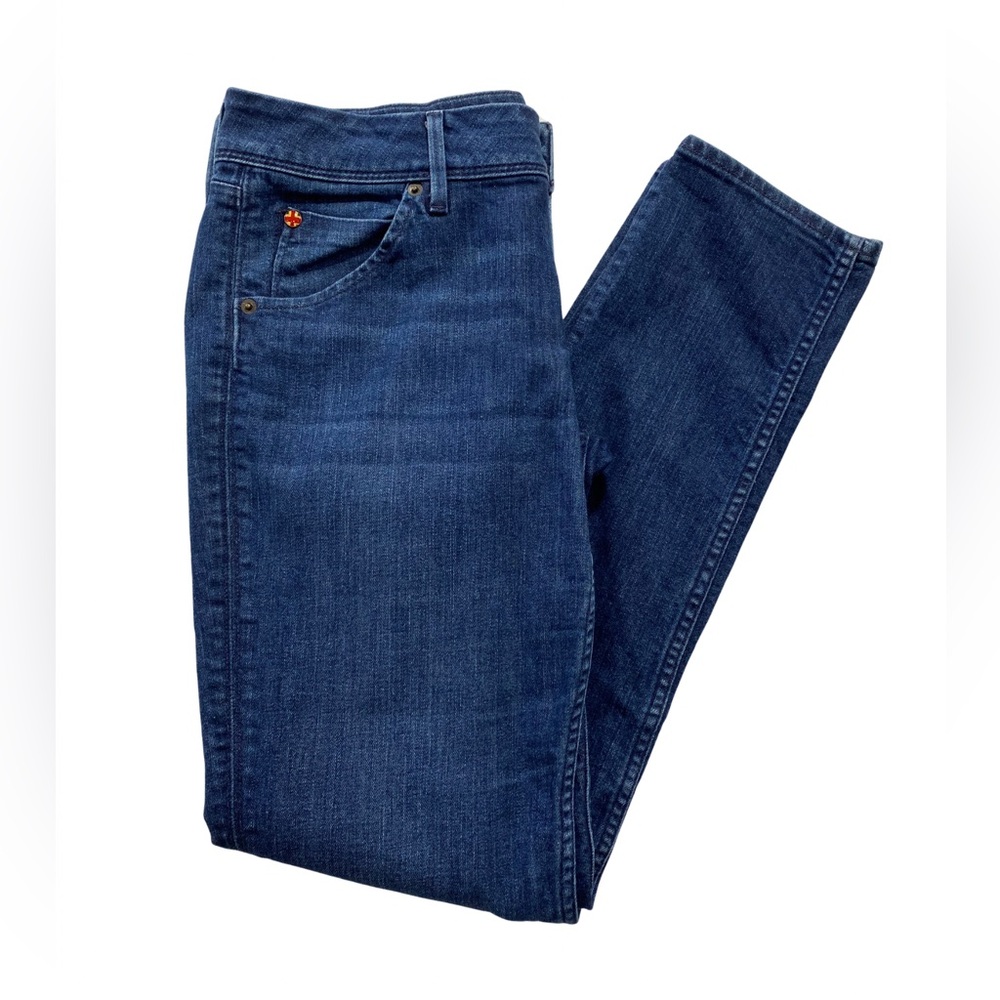 Hudson Collin Flap Skinny Jeans 30 Dark Indigo Blue Wash Stretch Denim Y2K